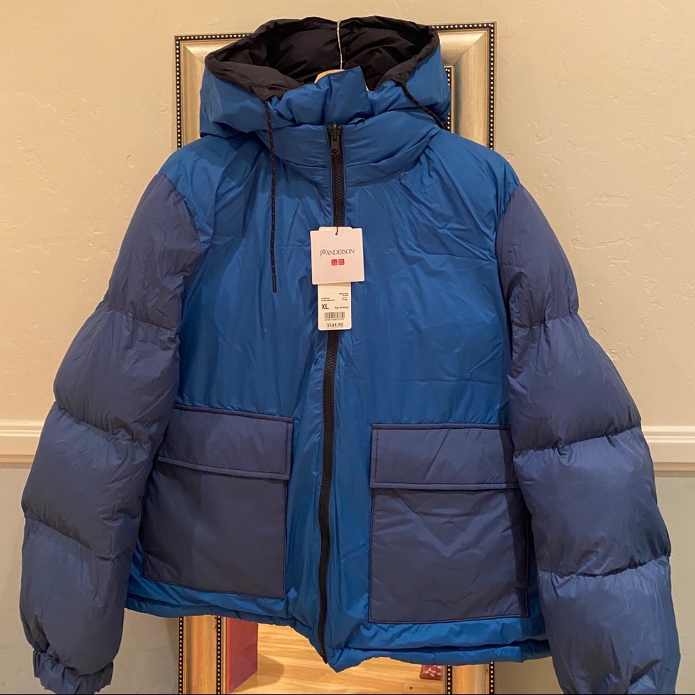 NWT JW Anderson x Uniqlo Blue Down Jacket CL